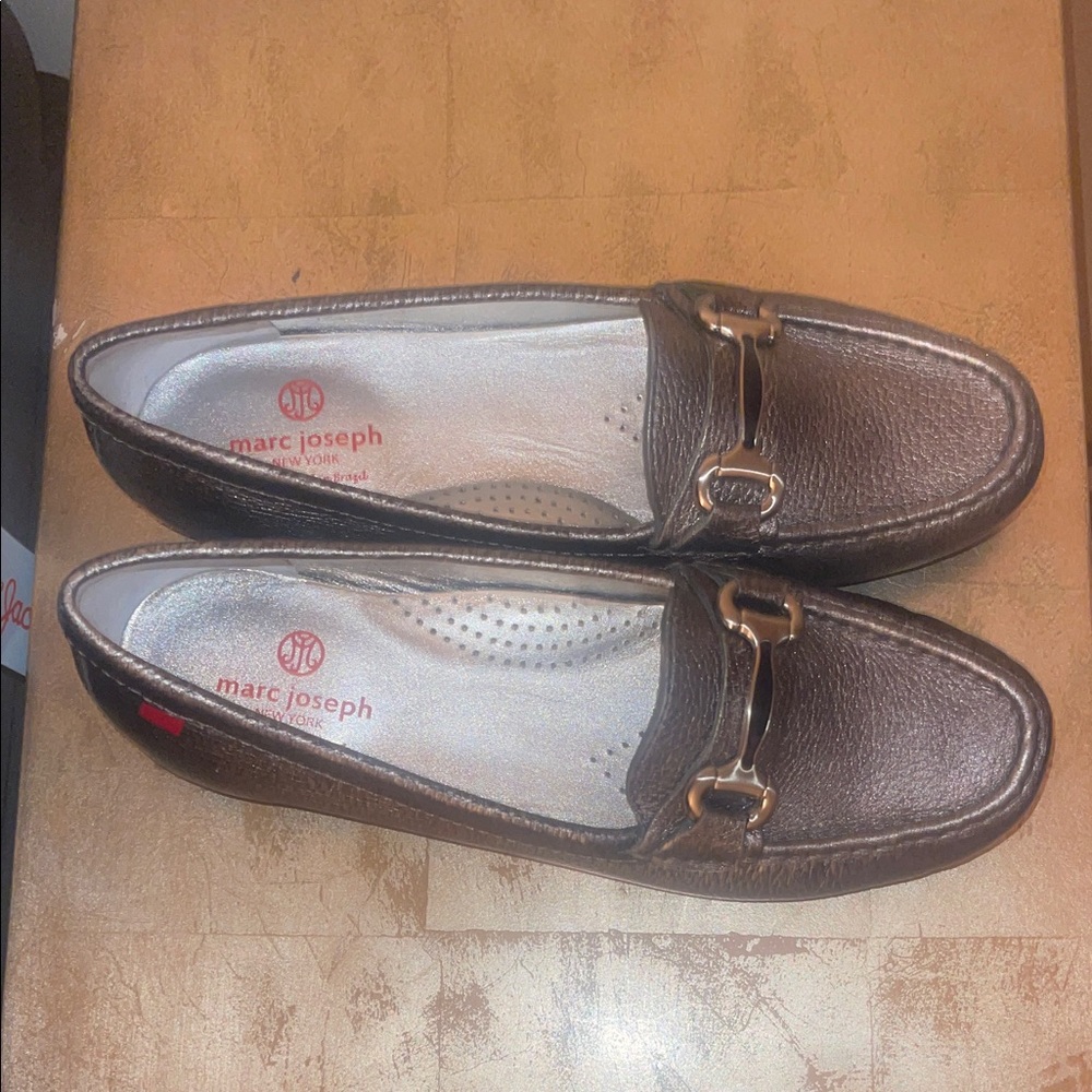 Marc Joseph Silver Textured Loafers - Picture 15 of 16